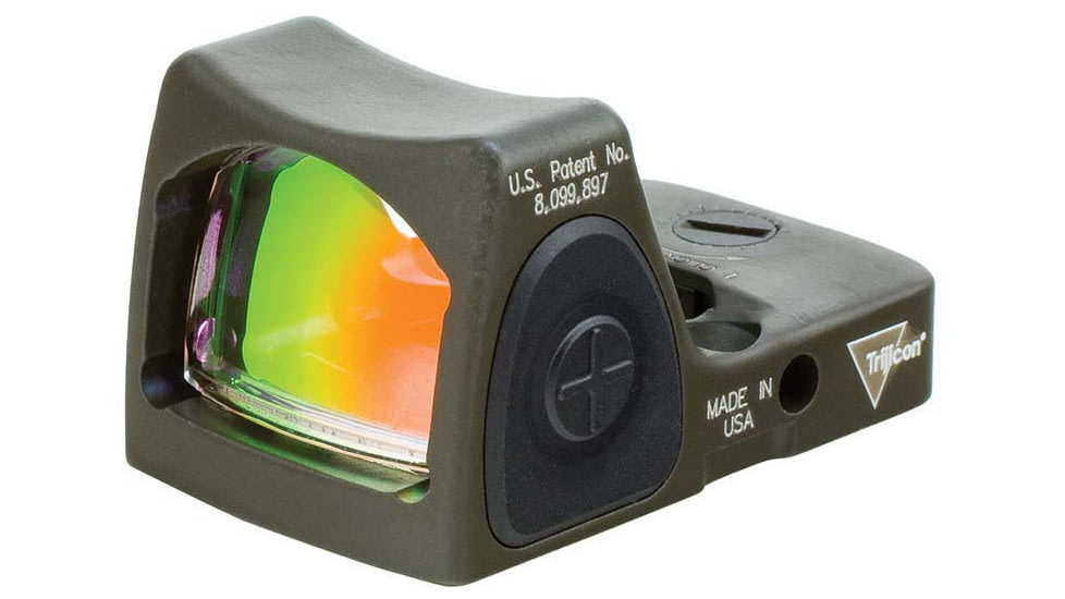 Trijicon RM06 RMR Type 2 Adjustable LED Red Dot Sight, 3.25 MOA Red Dot, No Mount, Matte, ODG, 700695