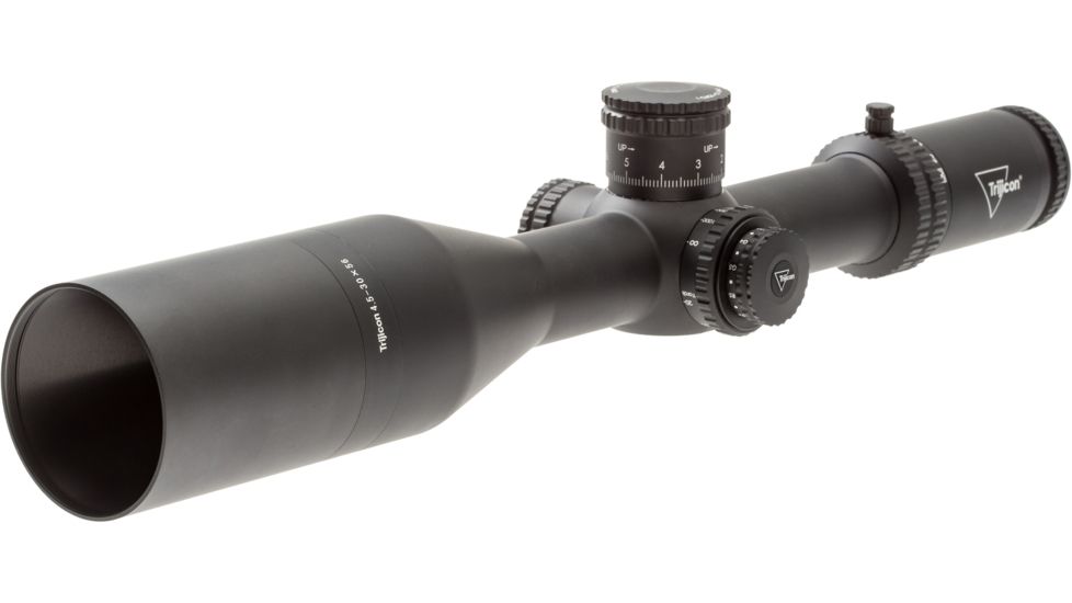 Trijicon Tenmile TM3056 4.5-30x56mm Rifle Scope, 34 mm Tube, First Focal Plane, Black, Green/Red MOA Precision Tree Reticle, MOA Adjustment, 3000012