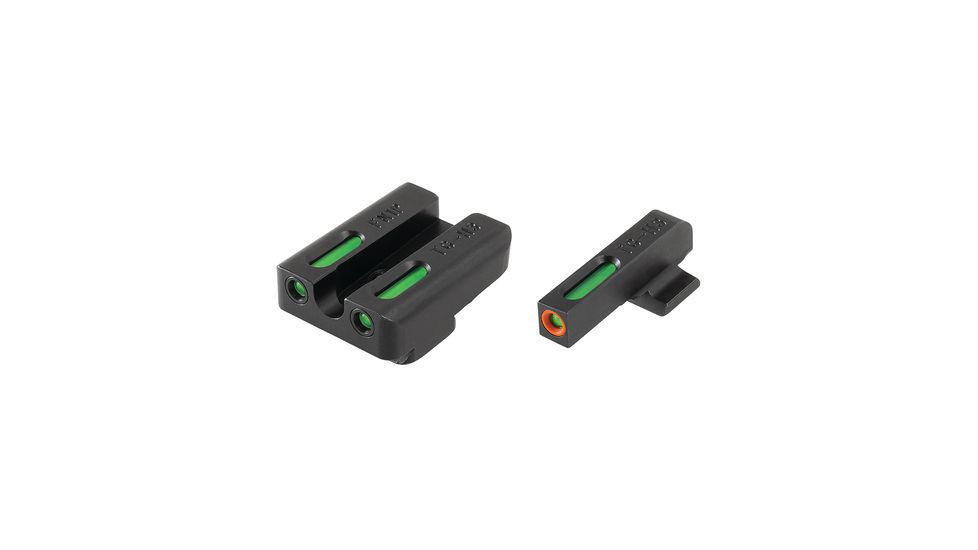 TruGlo Brite-Site TFX Pro Sight Set For FNH FNP-40/FNX-40/FNS-40, Including Compact Green Rear, Green With Orange Focus Lock Front Sight, TG-TG13FN2PC
