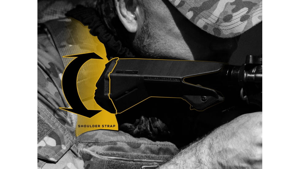 Valiant Dynamics EvolvR Telescoping Combat Stock, Black, Commercial Buffer Tube, E111-00-C-BLK