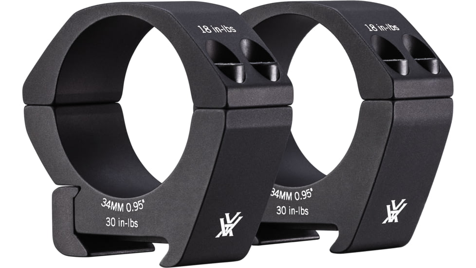 Vortex Pro Riflescope 34mm Rings, Low, 0.95in, Type 2 Low-Glare Matte Black Anodized, 7.4 x 3.54 x .91, PR34-L