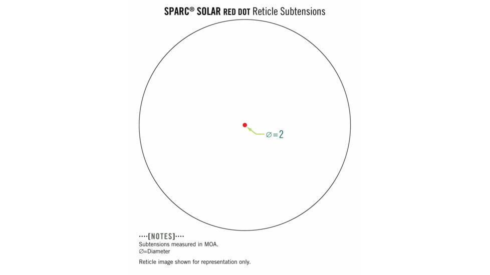 Vortex SPARC Solar Red Dot Sight, 1 x31mm, 2 MOA Dot Reticle, Black, SPC-404