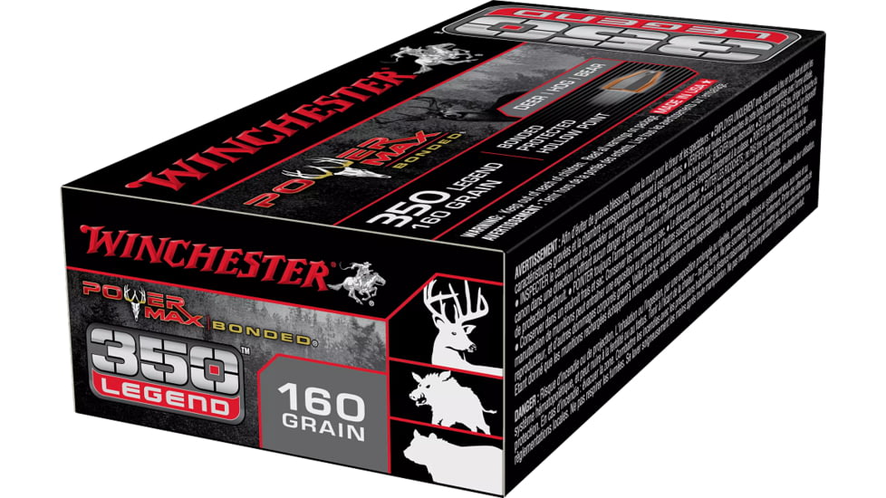 Winchester Power Max BondeD .350 Legend 160 grain Bonded Rapid Expansion Protected Hollow Point Centerfire Rifle Ammo, 20 Rounds, X3501BP