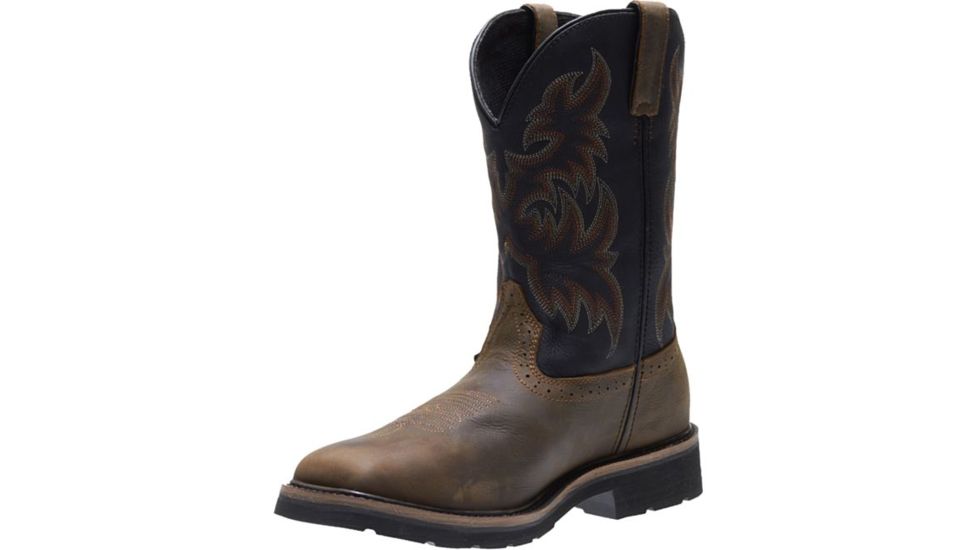Wolverine Rancher Waterproof Wellington Boot - Mens, Black/Brown, 11 US, Extra Wide, W10768-11EW
