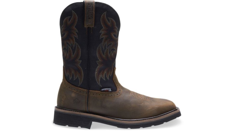 Wolverine Rancher Waterproof Wellington Boot - Mens, Black/Brown, 11 US, Extra Wide, W10768-11EW