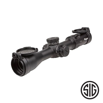 Whiskey4 3-12x44mm SFP Rifle Scope, Hellfire Quadplex Illuminated Reticle