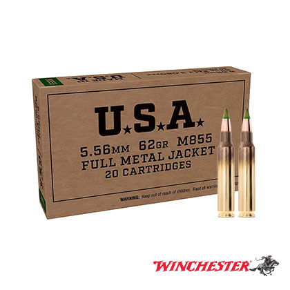 USA 5.56x45mm NATO 62 Gr FMJ, 20 Rounds