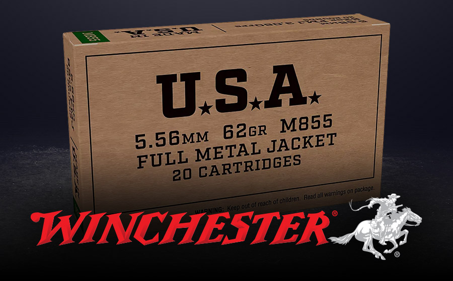 Winchester USA 5.56x45mm NATO 62 Gr FMJ, 20 Rounds