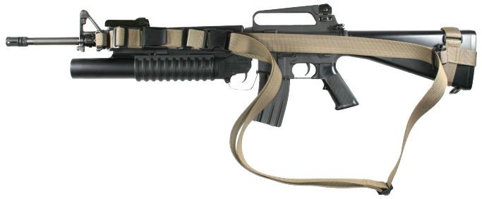 This would also be the configuration used for M-16 / AR-15 rifles with rail...