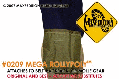 Maxpedition Mega Rollypoly Folding Dump Pouch Black 0209B for sale online