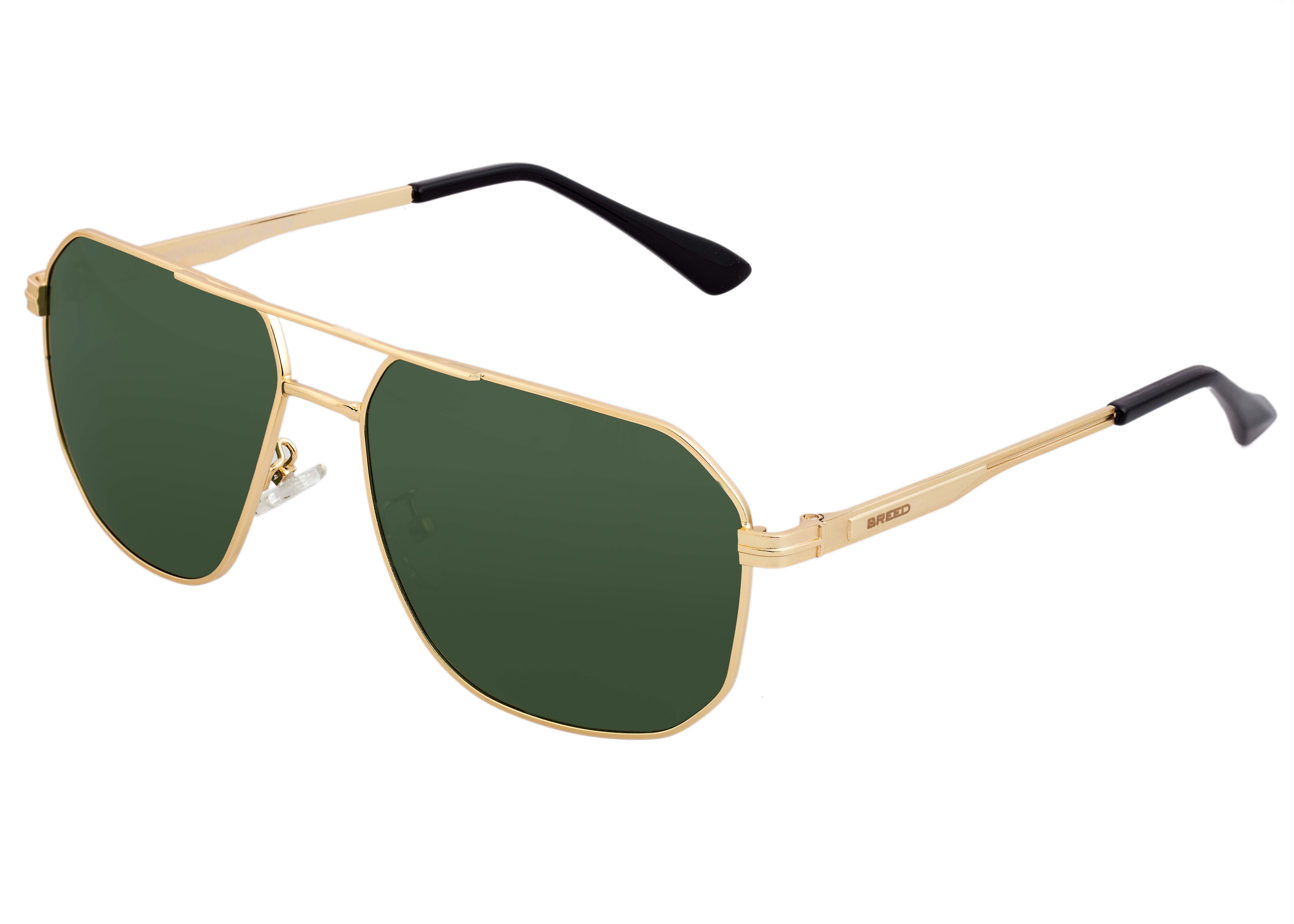 Breed Sunglasses Norma Polarized Sunglasses - Men's, Gold/Black, One ...