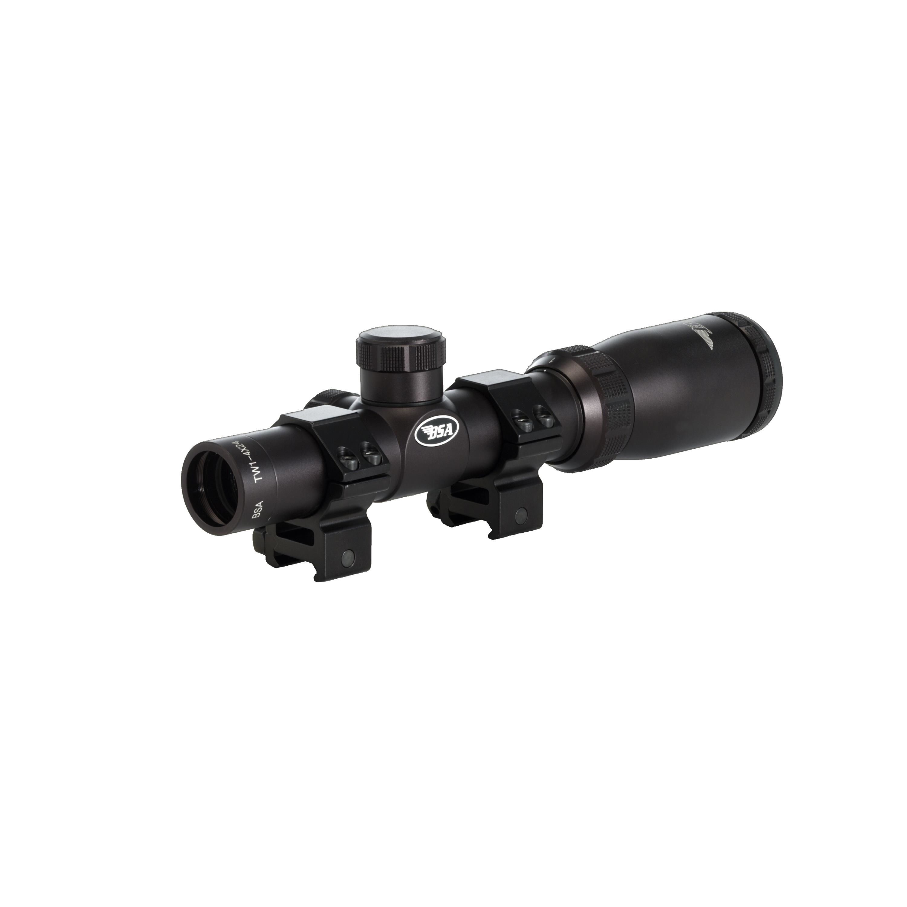 BSA Optics Tactical Weapon Rifle Scope, 1-4x24mm, One Piece : TW-14X24W1PMTB