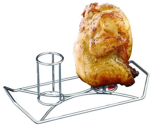 Camp Chef The Beer Can Chicken Holder Twins Silver BCH2 Grill