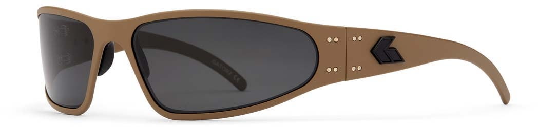 Gatorz Wraptor Sunglasses Grey Polarized Lens Cerakote Military Tan: WRACTN01P
