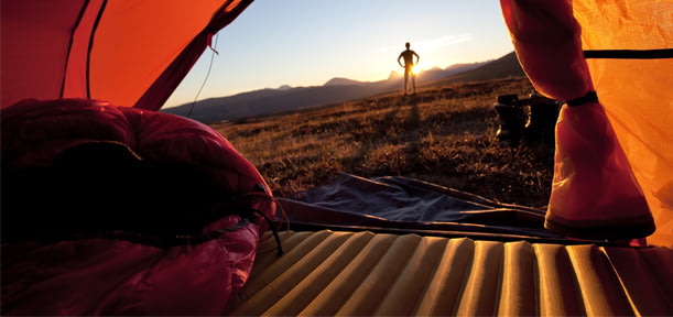 View from a Tent on a trail