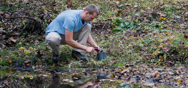 Water Filtration on Hike