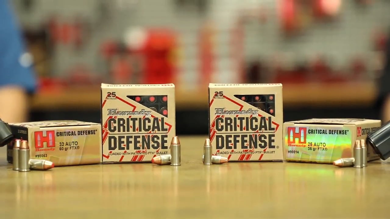 opplanet hornady critical defense 25 and 32 auto in depth overview video