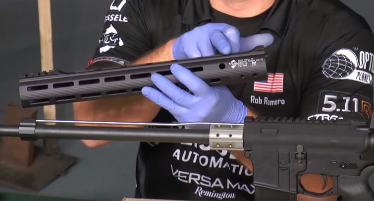 Installing a free float handguard on an AR15