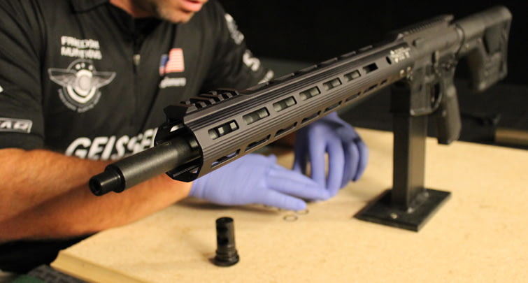 Installing a muzzle brake on an AR15