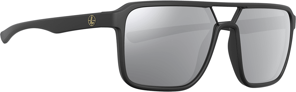 Leupold Bridger Sunglasses Matte Black Frame Shadow Gray Flash Lens 182672