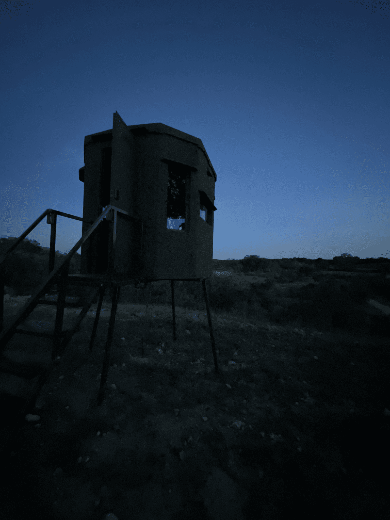 Nocona Hunting Blind at Dusk