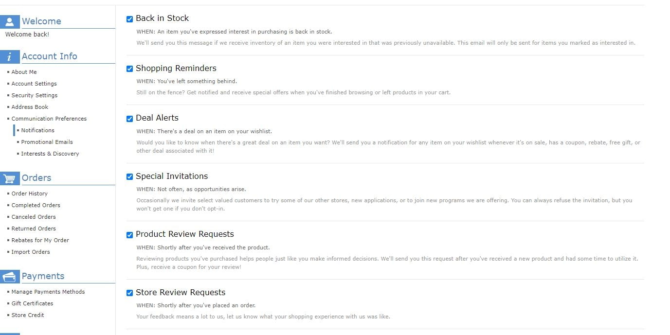 subscribed to all emails example
