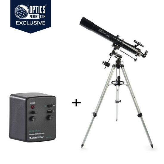 Celestron PowerSeeker 80EQ Refractor Telescope Package w/ Mo