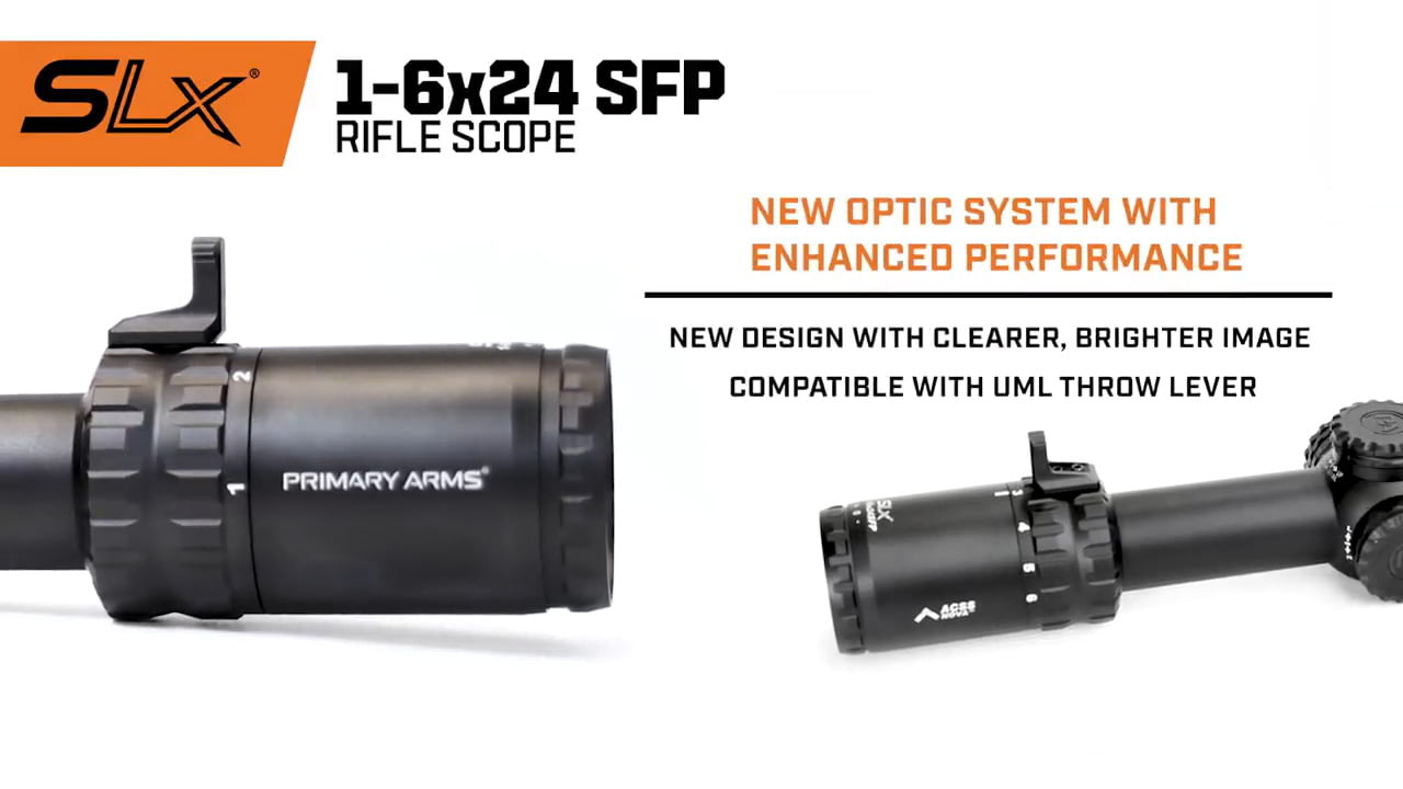opplanet primary arms slx 1 6x24 sfp rifle scope gen iv video