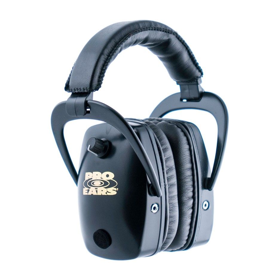 Pro-Ears Pro Slim Gold Electronic Earmuffs Black: GSDPSB