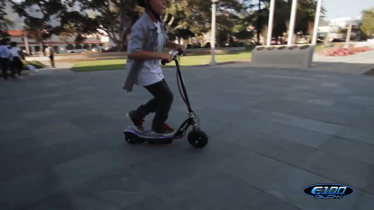 opplanet razor e100 glow electric scooter ride video