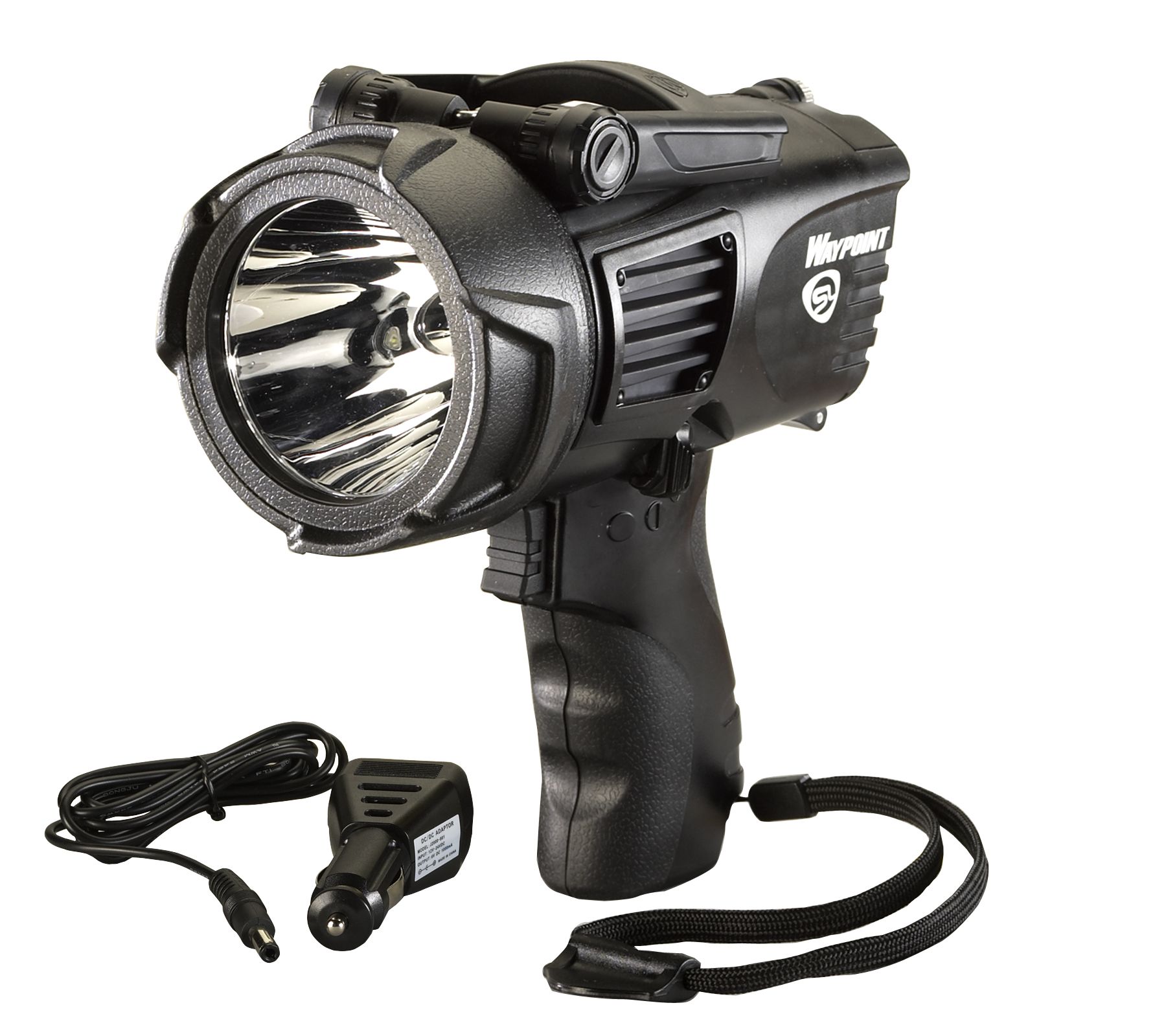 Streamlight Waypoint Pistol Grip Spotlight w/ 12V DC Power Cord Black : 44905