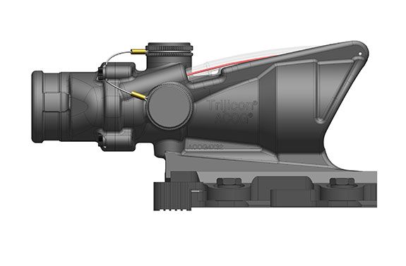 Trijicon 4x32 ACOG Scope Dual Illuminated Red Horseshoe/dot M855 RCO 100582  for sale online | eBay