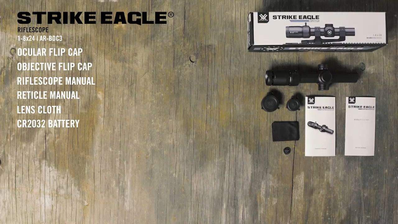 opplanet vortex strike eagle 1 8x24 riflescope unboxing video
