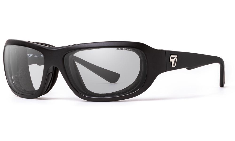 7eye by Panoptx Cyclone Glossy Black Frame with Sharp View Gray Sunglass