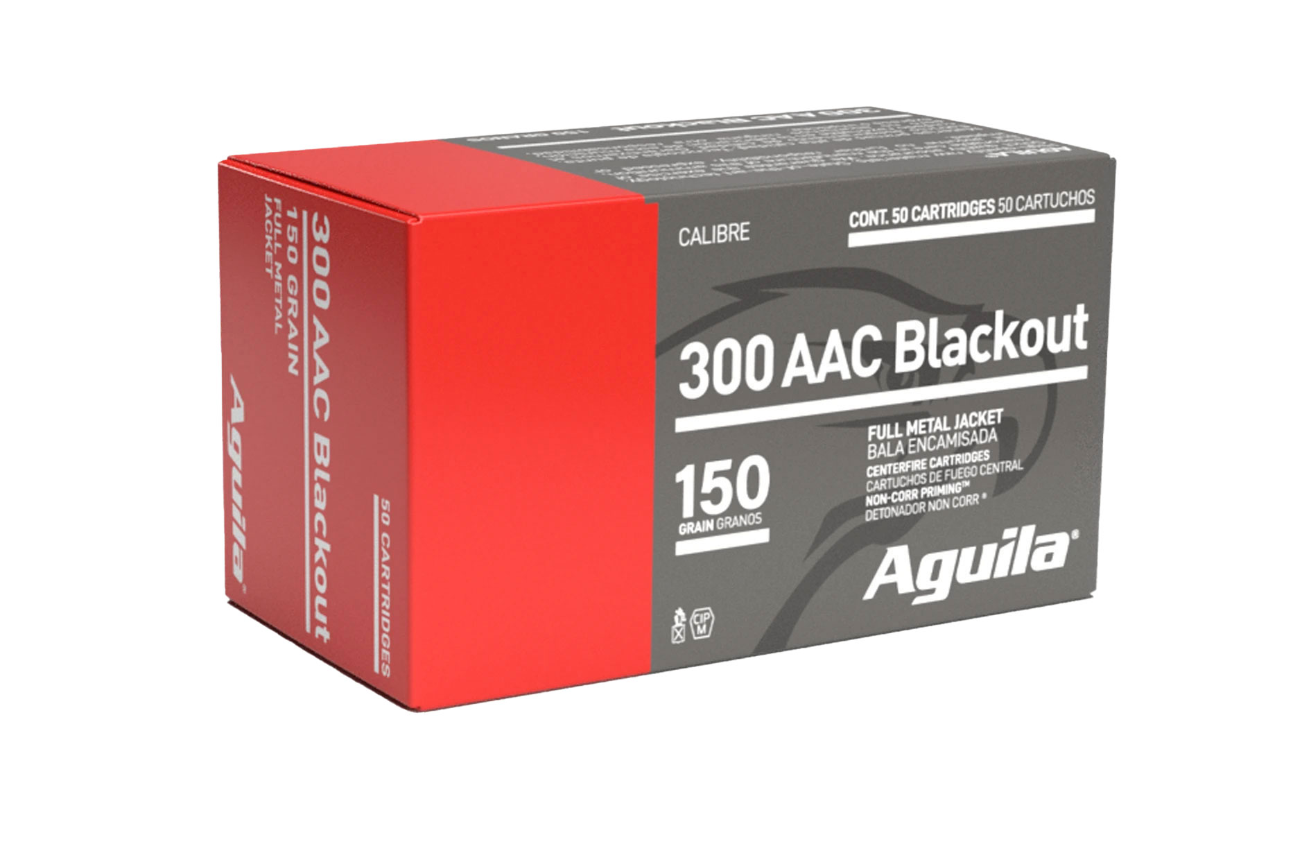Aguila Ammunition .300 AAC B/O 150 Grain FMJ Brass Case Rifle Ammunition