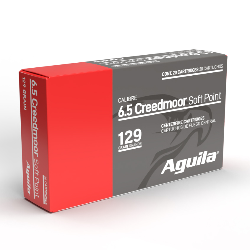 Aguila Ammunition 6.5 CREEDMOOR 129 Grain Soft Point Brass Cased Rifle Ammunition