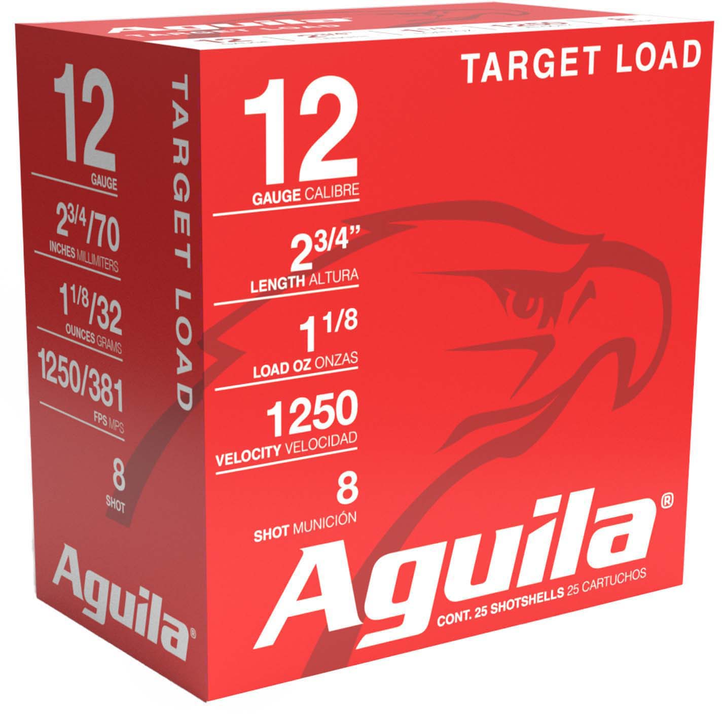 Aguila Ammunition Shotshell 12 Gauge 1 1/8oz #8 Shot Shotgun Ammunition