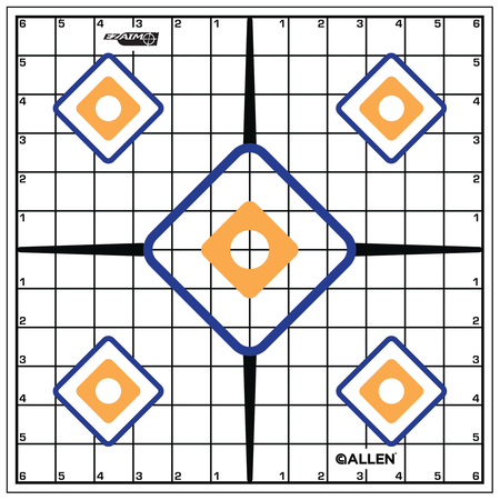Allen 15211 EZ Aim Splash Sight-In Grid Paper Target 12x18 12 Pack