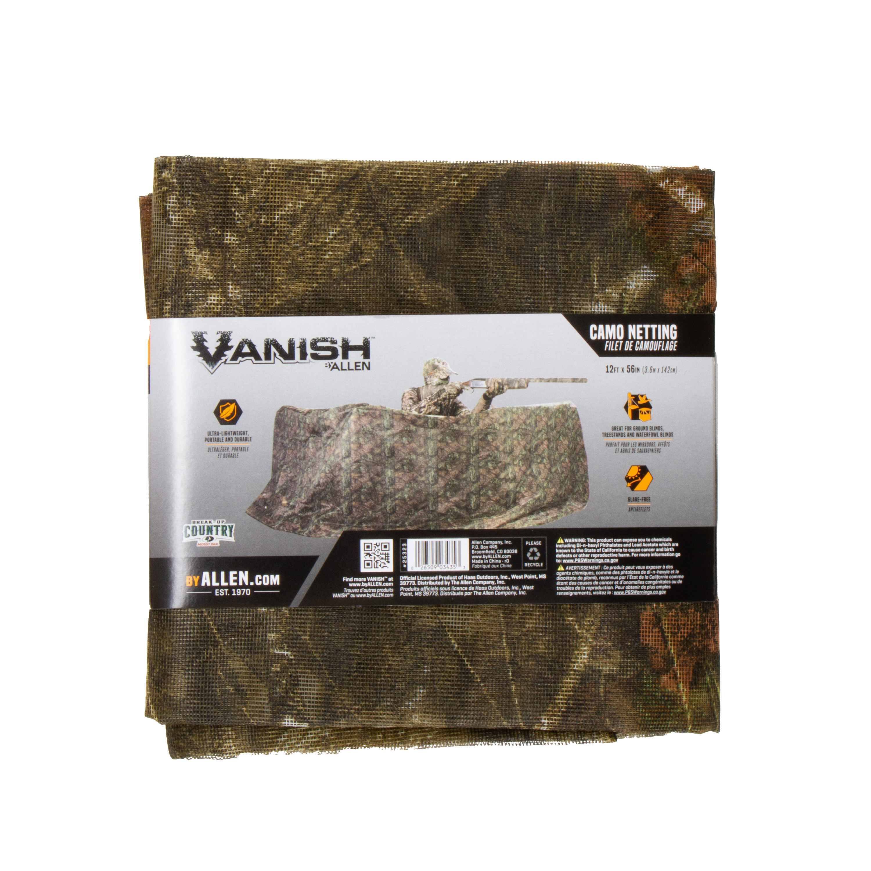 Realtree... Details about   Allen Company Camo Netting for Hunting Blinds 12 feet x 56 inches 
