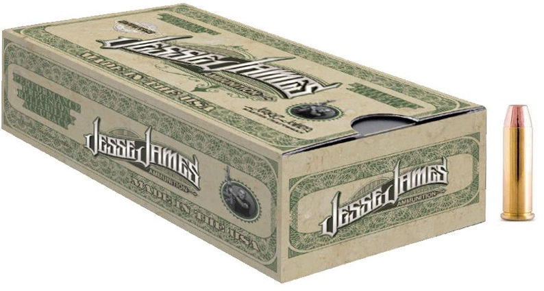 Ammo, Inc. Jesse James .38 Special 125 Grain Full Metal Jacket Brass Cased Pistol Ammunition