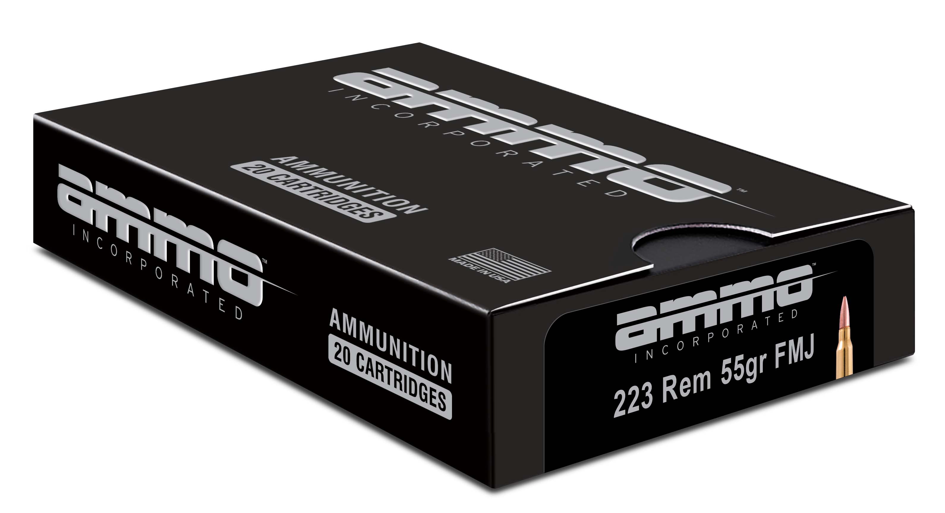 Ammo, Inc. Signature .223 Remington 55 grain Full Metal Jacket Brass Cased Centerfire Rifle Ammunition