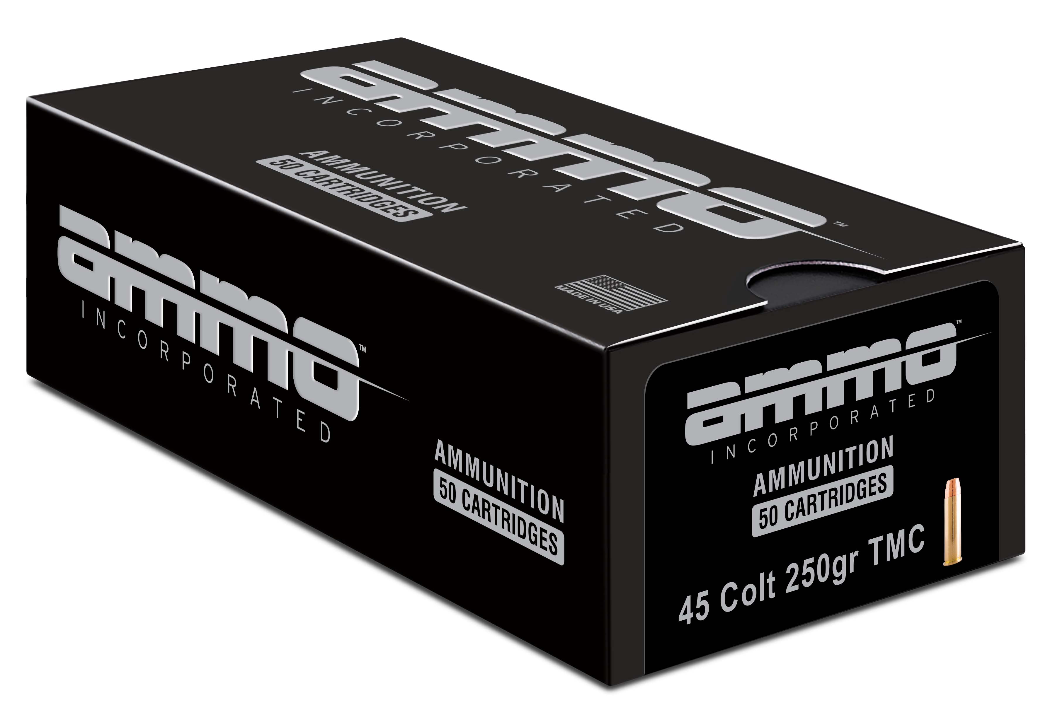 Ammo, Inc. Signature .45 Colt 250 grain Total Metal Jacket Brass Cased Centerfire Pistol Ammunition