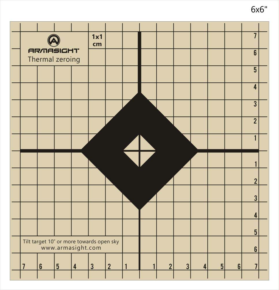 Armasight Thermal Zeroing Target, 15x15cm/6x6in | 5 Star Rating w/ Free  Shipping
