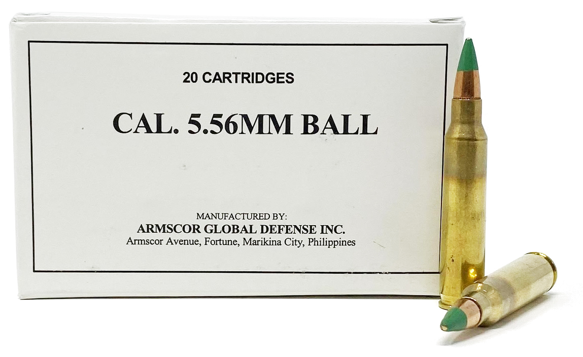 Armscor Precision Inc 556mm 62 Grain Full Metal Jacket Brass Cased Rifle Ammunition 50173 20rd 