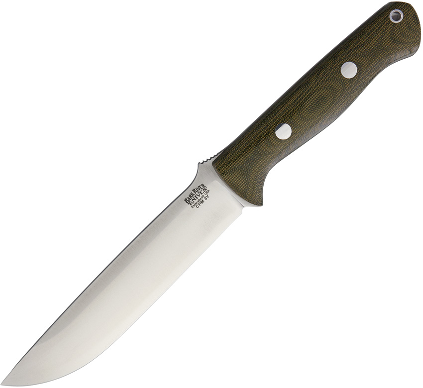 Bark River Bravo 1.5 Green Canvas Fixed Blade Knife | $20.00 Off w