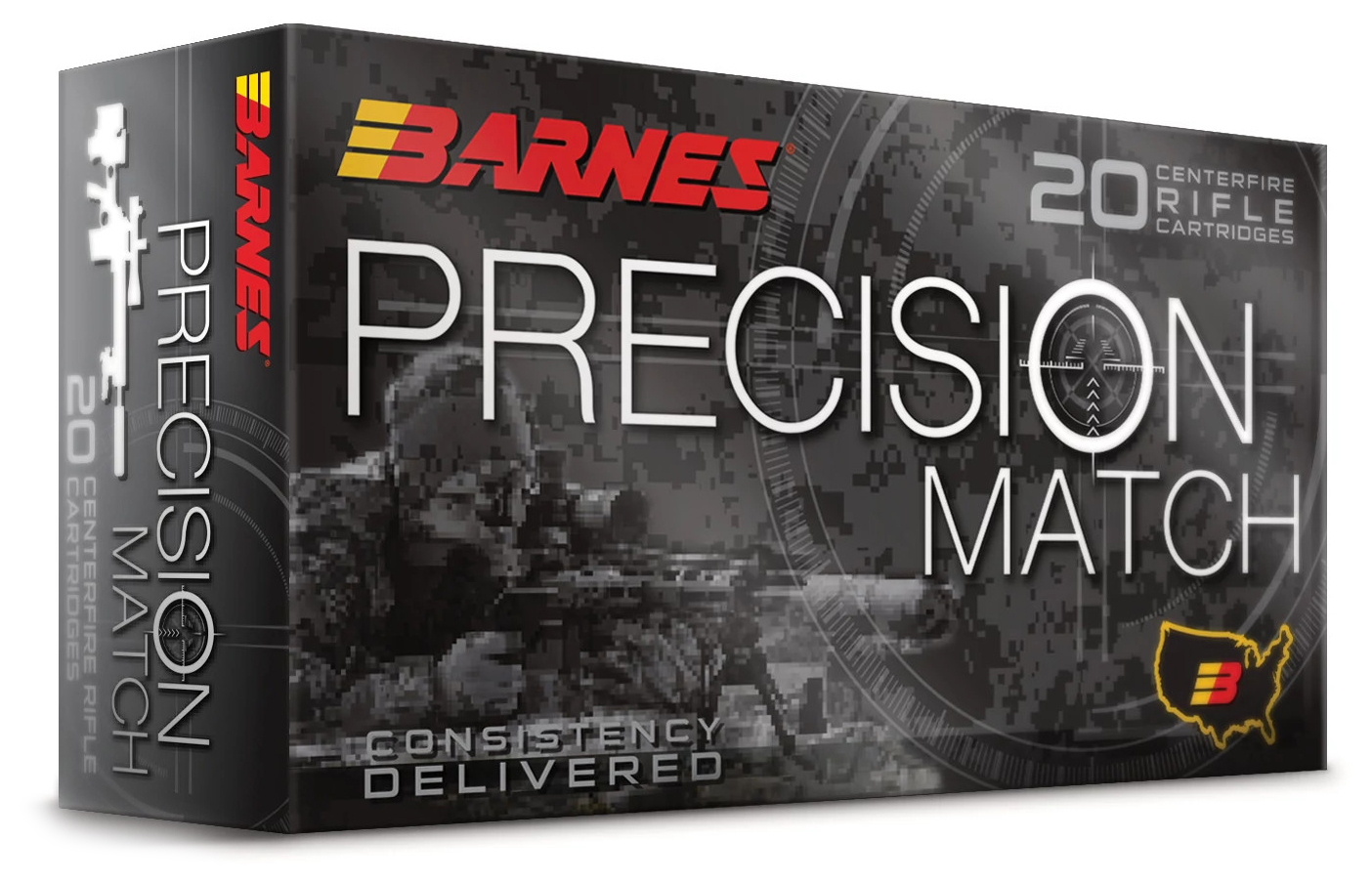 opplanet barnes precision match 6mm creedmoor 112 grain match burner open tip match boat tail centerfire rifle ammo 20 rounds 30814 main