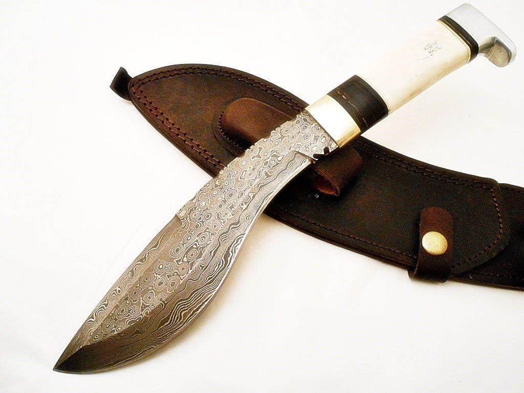 Battling Blades Gurkha Kukri Handmade High Carbon Damascus Steel 13in Machete Knife