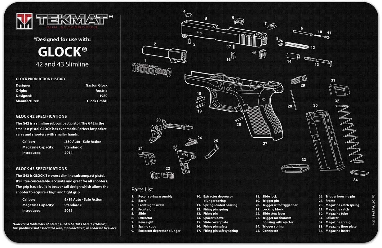 TekMat Premium Gun Cleaning Mat - 20 Handguns