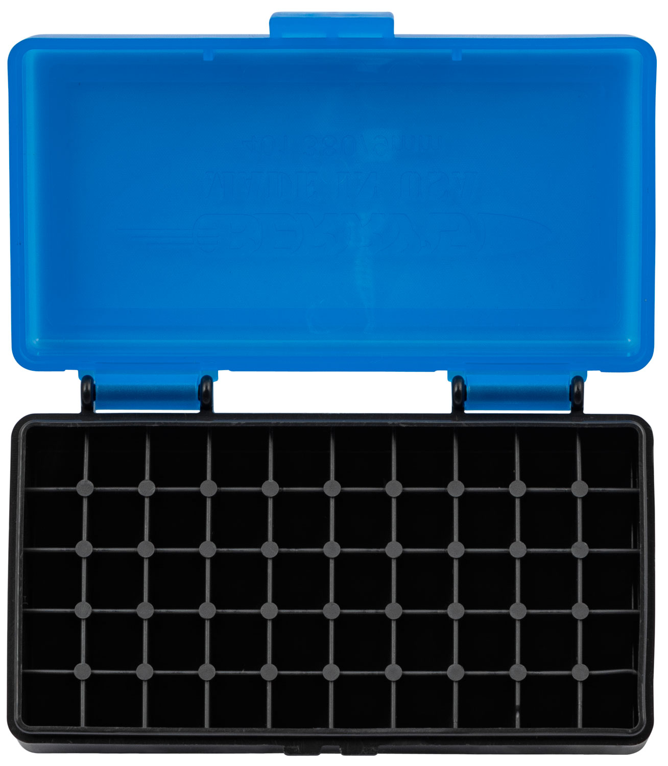 2 X BERRY'S PLASTIC STORAGE AMMO BOX BLUE COLOR 9MM/380 ACP 50 rd 