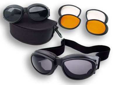 Bobster Cruiser II Black Frame Interchangeable Goggles with 3 Lens Set BCA2031AC